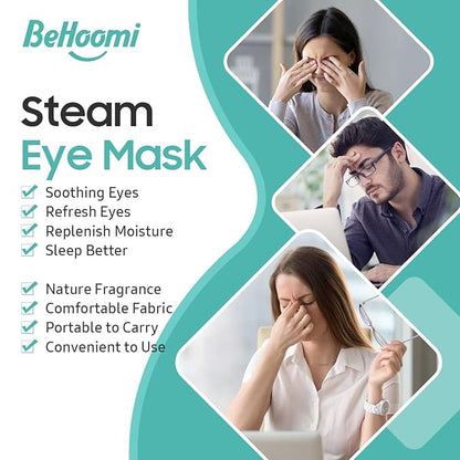 30Packs Steam Eye Mask, Heated Eye Mask Warm Compress for Eyes, Self Heating Disposable Steam Mask for Home Sleep, Spa, Travel Essentials & Relaxation Gifts, Stocking Stuffers (Unscented)