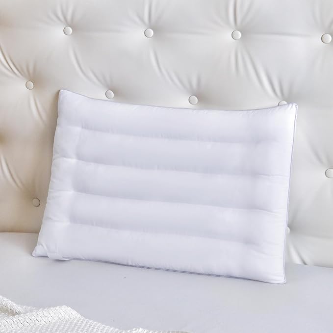 Thin Pillow for Stomach and Back Sleeper Low Pillow Flat Bed Pillow Flat Design Pillows Ultra Slim 2.5 Inches Deeper Sleep (Pack of 1)
