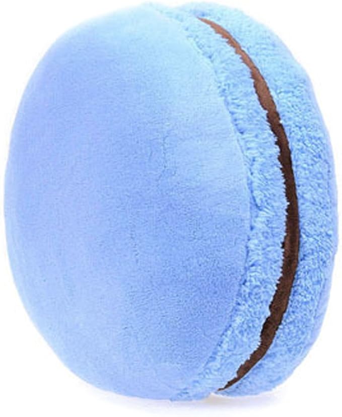 ChezMax Macaron Pillow Plush Back Bolster Cushion Microbead Throw Pillow Case Round Seat Cushion Home Decor Pillow for Sofa Bedroom Office Dormitory Car 14.5" Light Blue