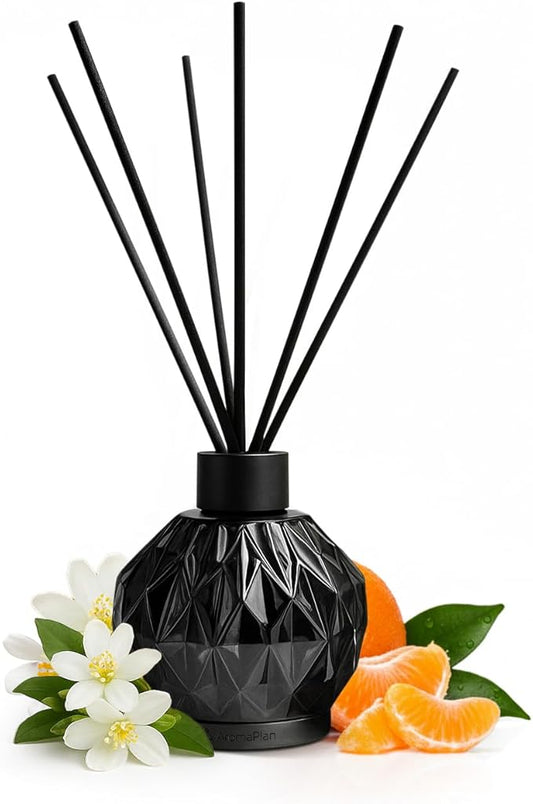 AromaPlan Reed Diffuser, Fresh & Clean Scent Diffuser (8.45 fl oz, 250ml)- Luxury Reed Diffusers Set for Home- Includes Reed Diffuser Sticks & Fragrance Oil in a Glass Bottle