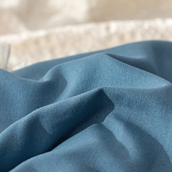 KAREVER Lake Blue Comforter Set King Solid Blue Bedding Quilt Set Men Bright Blue Blanket Set Adult Lightweight Breathable Durable Royal Blue Comforter Set Women Bed Comforter Set Breathable Bedding