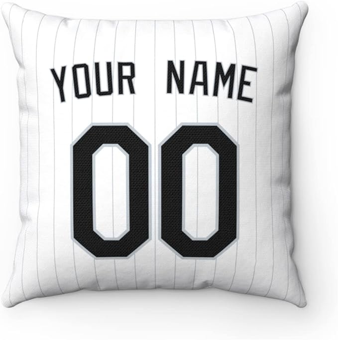 Throw Pillow Chicago Personalized Custom Any Name and Number for Men Women Boy Gift