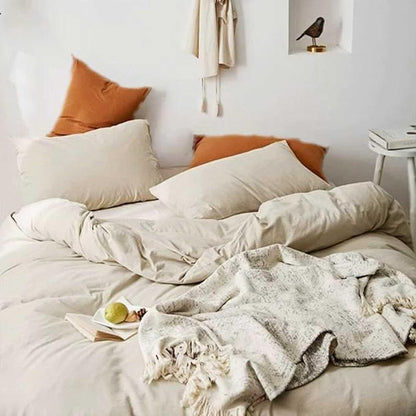 ETDIFFE Beige Comforter Set Full Size, 3 Piece Aesthetic Modern Bedding Set - Soft & Lightweight All Season Microfiber Down Alternative Bed Comforter with 2 Pillow Shams