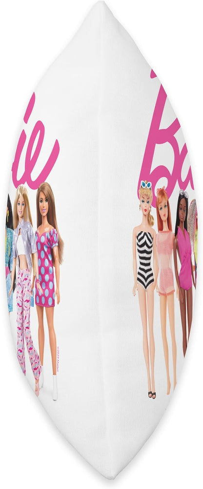 Barbie Inspiring Girls Since 1959 Doll Lineup Throw Pillow