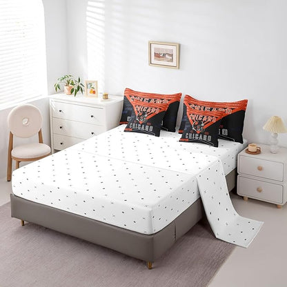 Feelyou Football 7 Pieces Comforter Sets Twin Size Bedding Set for Boys Kids Teen Sports Theme Football City Bed in a Bag with Comforter, Sheets, Pillowcases & Cushion Cover