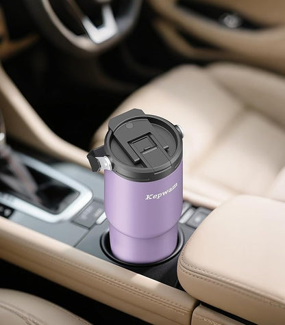 Kepwam T3 Self-Heating Travel Mug 20oz, Temperature-Controlled Coffee Warmer Mug, Smart Travel Coffee Mug Keep Coffee Drinks Hot, Heated Mug Great for Driver Outdoor Fits Car Cup Holders