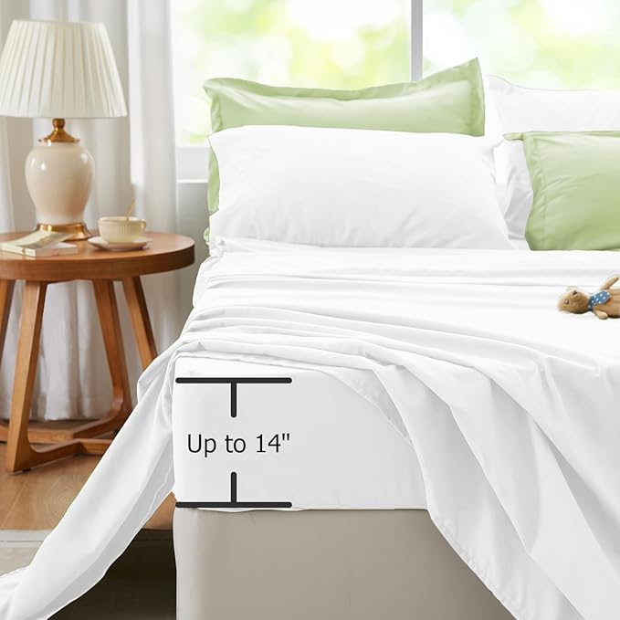 Twin XL Comforter Set Light Green Reversible Bedding Set, 5 Pieces Soft Bed in a Bag Twin XL with Comforter, Sheets, Pillowcase & Sham, All Season Boho Twin XL Bed Set