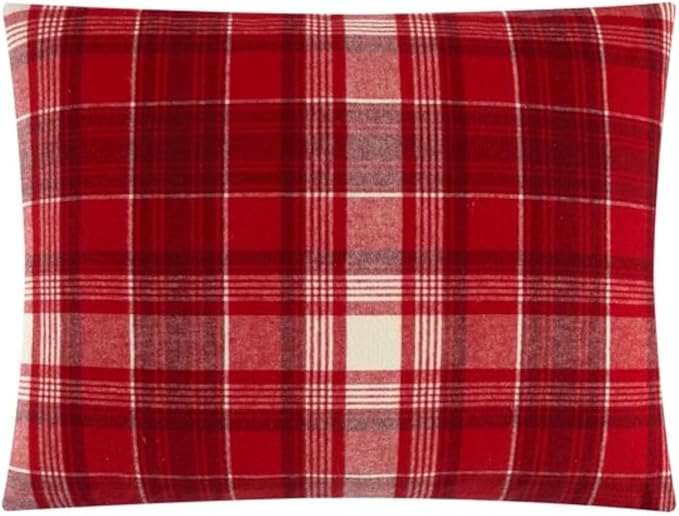 Dearfoams Super Soft 100% Cotton Comforter Set, Red Plaid, Full/Queen
