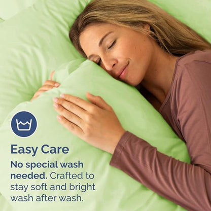 King Pillow Cases Set of 2 - Ultra Soft Hotel Quality Pillowcase Covers - Comfy, Cozy & Wrinkle Free - Shrinkage & Fade Resistant - Machine Washable Pillow Protectors - 2 Piece Set - Light Sage Green