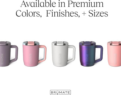 BrüMate Müv - 15oz 100% Leak Proof Insulated Coffee Mug with Handle & Lid - Stainless Steel Coffee Travel Mug - Double Walled Coffee Cup (Dune)