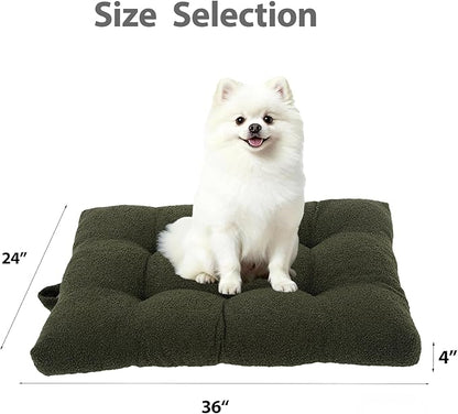 Washable Dog Couch Bed, Pet Sofa with Removable Cushion & Non-Slip Bottom, Orthopedic Plush Furniture for Medium/Large Dogs,Cat & Dog Loveseat.(Green)