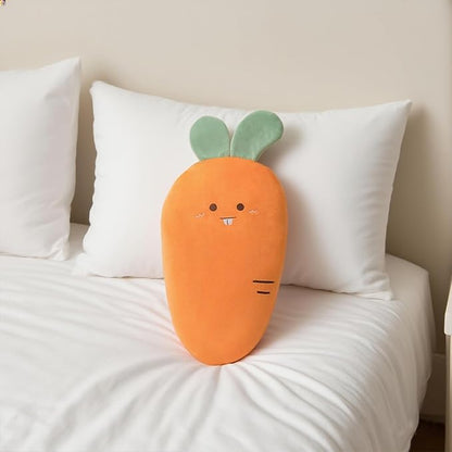 Carrot Throw Pillows Decorative Cute Soft Vegetable Hugging Pillow Stuffed Food Soft Plush Cushion Décor for Birthdays Gifts Home Decor (Orange)