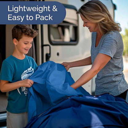 Short Queen RV Size 4 Piece Sheet Set - Comfy Breathable & Cooling Bed Sheets Set - Hotel Luxury Bedding for Women, Men, Kids, Teens, Boys & Girls - Deep Pockets & Ultra-Soft - Oeko-Tex - Royal Blue