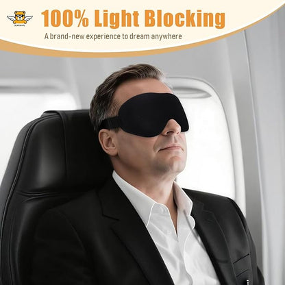 100% Light Blocking Sleep Mask Set, Only 0.73oz Light Comfortable 3D Contoured Memory Foam, Blink Freely Eye Masks for Sleep, Travel, Nap, for Women, Purple