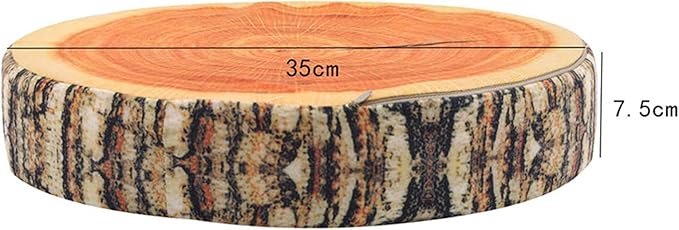 Natural Wood Design Tree Trunk Log Cushion Soft Chair Cushion Pillows Gift Home Sofa Cushion (style1)