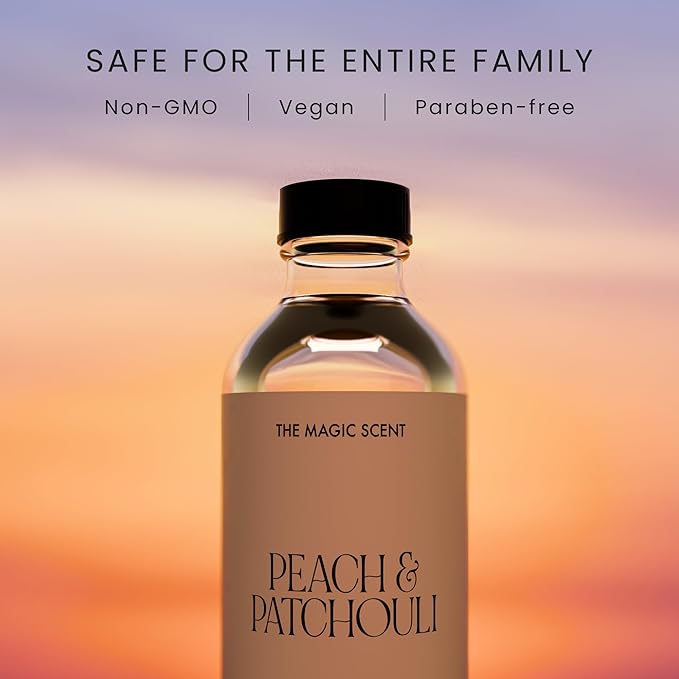 The Magic Scent Peach & Patchouli Diffuser Oil - Hotel & Home Luxury Scents - Diffuser Oil Scents for Home Designed for Use in All Diffusers - 4 fl oz, 120 mL