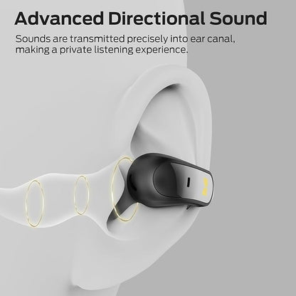 Monster Open Ear AC228 Wireless Headphones, Clip-On Earbuds, Adaptive Comfort, Immersive Audio, Bluetooth 6.0 Open Ear Earphones, 30H Playtime, IPX5 Water Resistant, Black.