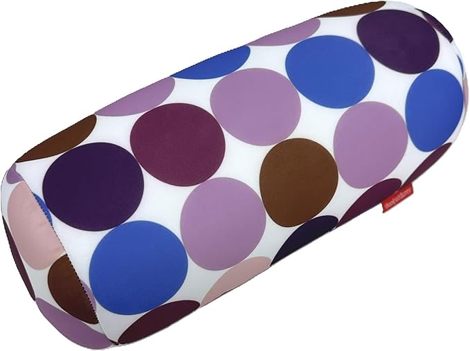 Bookishbunny Microbead Cylinder Bolster Roll Pillow 13" x 7" (PurpleCircle)