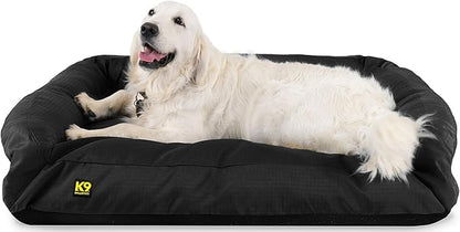K9 Ballistics Tough Bolster Nesting Pillow Sofa Dog Bed with Removable Washable Cover - Durable, Water Resistant with Nonskid Bottom - Large, Taupe Premium Finish