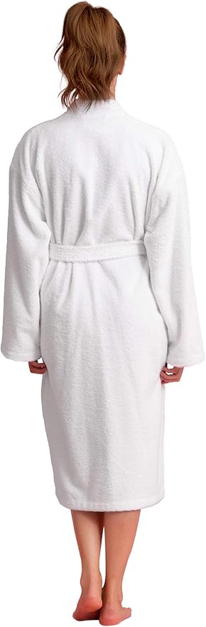 Soft Touch Linen Women's Robe Terry Cotton Cloth- Kimono Style- Thick, Breathable & Comfortable- Lightweight & Absorbent