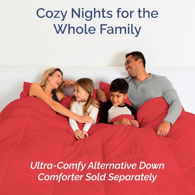 Full XL Size 4 Piece Sheet Set - Comfy Breathable & Cooling Bed Sheets Set - Hotel Luxury Bedding for Women, Men, Kids, Teens, Boys & Girls - Deep Pockets, Ultra-Soft, Wrinkle Free - Oeko-Tex - Red