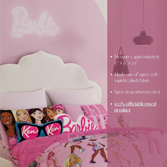 Franco Movie Luxe Super Soft Plush Squishy 17" Inch Barbie Decorative Pillow, Ken
