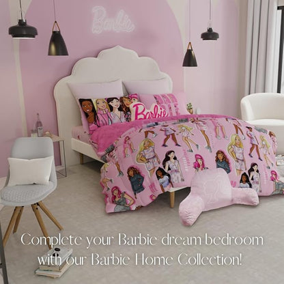 Franco Barbie Movie Luxe Super Soft Plush Squishy 17" Inch Logo Decorative Pillow