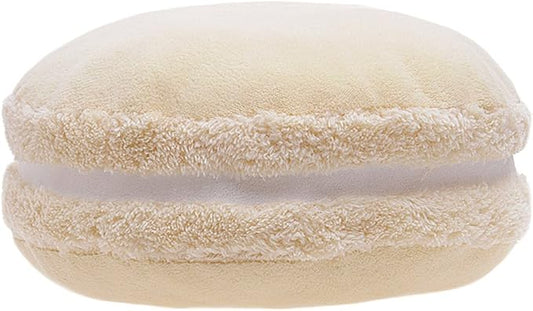 ChezMax Macaron Pillow Plush Back Bolster Cushion Microbead Throw Pillow Case Round Seat Cushion Home Decor Pillow for Sofa Bedroom Office Dormitory Car 14.5" Shiroi Koibito