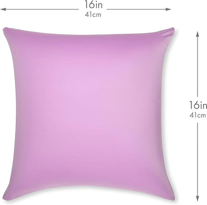 PILLOWY 16" x 16" Throw Pillow - Purple: 1 PCS Luxurious Premium Microbead Pillow with 85/15 Nylon/Spandex Fabric. Forever Fluffy, Outstanding Beauty & Support. Silky, Soft & Beyond Comfortable