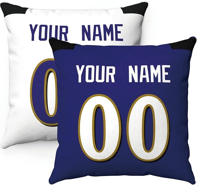 ANTKING Throw Pillow 2 Packs Custom Any Name and Number for Men Women Boy Gift