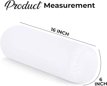 Utopia Bedding Bolster Pillows Insert (Pack of 2, White) - 6 x 16 Inches Bed and Couch Pillows - Indoor Decorative Pillows