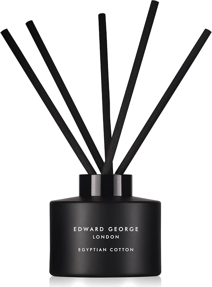 Edward George Reed Diffusers for Home Egyptian Cotton Fragrance Oil Reed Diffuser Set with 10 Oil Diffuser Sticks, 5.6 fl oz