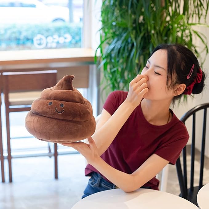 Lovely Plush Simulation Poop, Spoof Gifts, 3D Funny Decoration Pillow (10in, Brown)