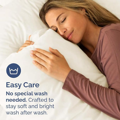 King Pillow Cases Set of 6 - Ultra Soft Hotel Quality Pillowcase Covers - Comfy. Cozy & Wrinkle Free - Shrink, Stain and Fade Resistant - Machine Washable Pillow Protectors - 6 Piece Set - Off White
