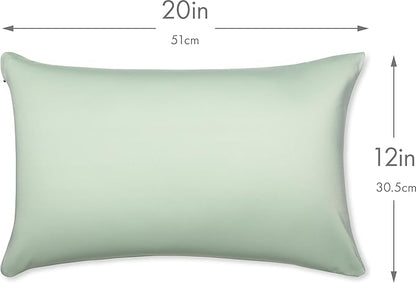 PILLOWY 12"x20" Throw Pillowcases (Cover Only) - 85/15 Nylon, Spandex - Luxurious, Silky, Stretchy & Soft - 1Pcs Solid Color - A Perfect Choice for Couch Chairs Sofa Bed Adult/Kids Bedroom, Cadet Grey