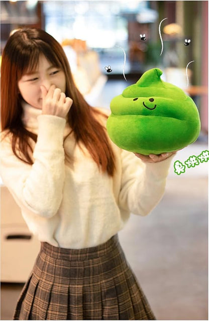 Lovely Plush Simulation Poop, Spoof Gifts, 3D Funny Decoration Pillow (Green, 10in)