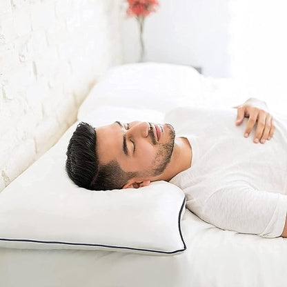 Bed Pillows 2 Pack - Standard Size Cooling Pillows for Sleeping Size Set of 2 for Side Back and Stomach Sleepers, Down Alternative Filling Luxury Pillows (White, Standard)
