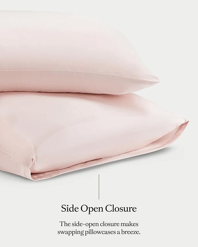 Cozy Earth Standard Pillowcases Set of 2 - Made of 100% Viscose from Bamboo, Ultra-Soft & Luxury, Woven from Naturally Breathable & Lightweight Fabric - Peony