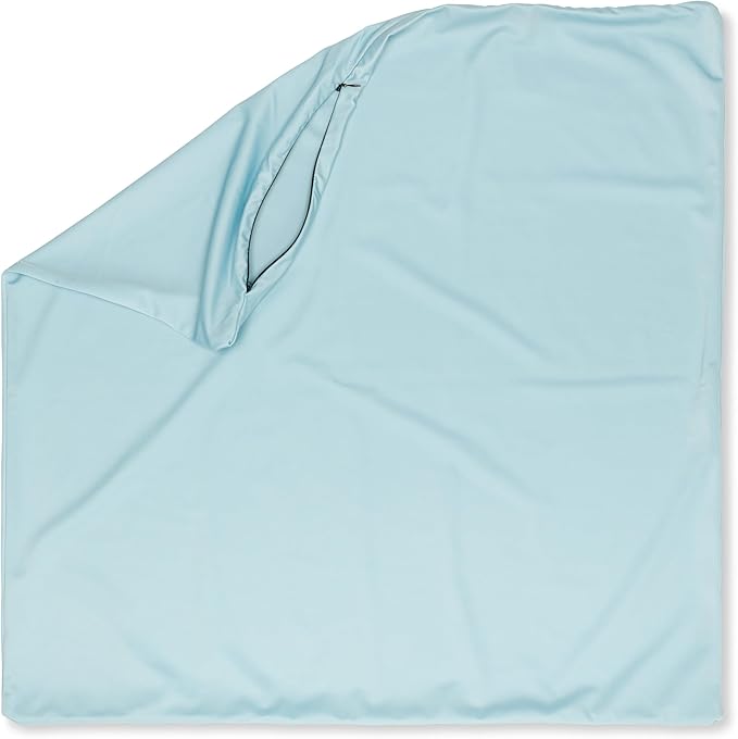 PILLOWY 20x20 Throw Pillowcase (Cover Only) -85/15 Nylon, Spandex -Luxurious, Silky, Stretchy & Soft - 1Pcs Solid Color -A Perfect Choice for Couch Chairs Sofa Bed Adult/Kids Bedroom, Sweat Baby Blue