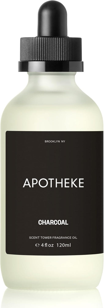 Apotheke Scent Tower Aromatherapy Diffuser Fragrance Refill, Charcoal (120 ml) - Long-Lasting Perfume-Grade Essential Oil for Clean & Fresh Home, Office, Hotel & Large Rooms