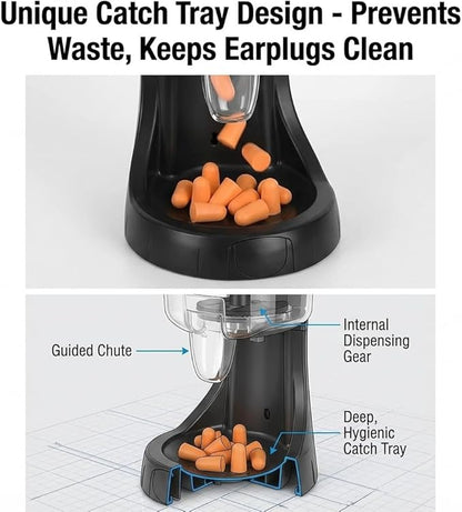 Ear Plug Dispenser,with 1000Pcs Refillable SNR 38dB (NRR 33dB) Noise Foam Earplugs,Wall-Mounted,Hearing Protection for Shooting,Construction Site,Work