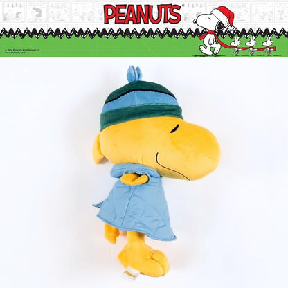 Peanuts Woodstock Winter Coat Holiday & Christmas Bedding Super Soft Plush Cuddle Pillow Buddy, (Officially Licensed Product) by Franco