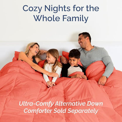 Full XL Bed Sheet Set - 4 Piece Extra Long Extended Full XL Sheets - Soft, Breathable & Cooling - Fits 8" to 16" Mattress with Deep Pockets - 54" x 80" - Easy-Fit, Wrinkle and Fade Resistant - Coral