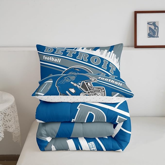 Feelyou Football Bedding Set King Size Boys Girls Rugby Sports Comforter Set Ultra Soft Sports Theme Women Men Football City Duvet Quilt Bedroom Decor