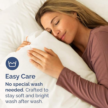 King Pillow Cases Set of 4 - Ultra Soft Hotel Quality Pillowcase Covers - Comfy, Cozy & Wrinkle Free - Shrinkage, Stain & Fade Resistant - Machine Washable Pillow Protectors - 4 Piece Set - Off White