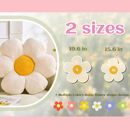 Flower Pillow, Cute Daisy Pillow Flower Shaped Throw Pillow Cushion Seating 15.75" Floor Home Decorative Pillows