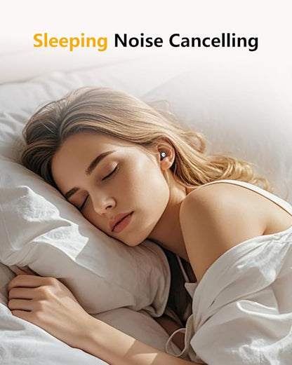 Sleep Noise-Canceling Earplugs 50dB Noise Reduction 4 Ear Tip Sizes Reusable Noise-Canceling Earplugs Silicone Hearing Protection Gear Ideal for Work and Travel (Black) (Black)