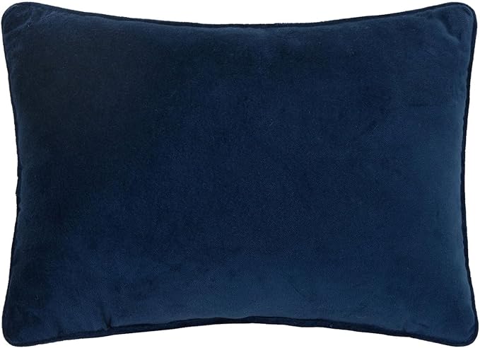 Peking Handicraft Sassy and Classy 14" x 10" Embroidered Needlepoint Throw Pillow, Blue/White/Pink