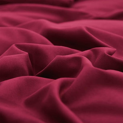 Luxlovery Dark Red Comforter Set King Women Burgundy Bedding Comforter Set Wine Red Marroon Blanket Quilts Modern Soft Breathable Solid Claret Crimson Bedding Set