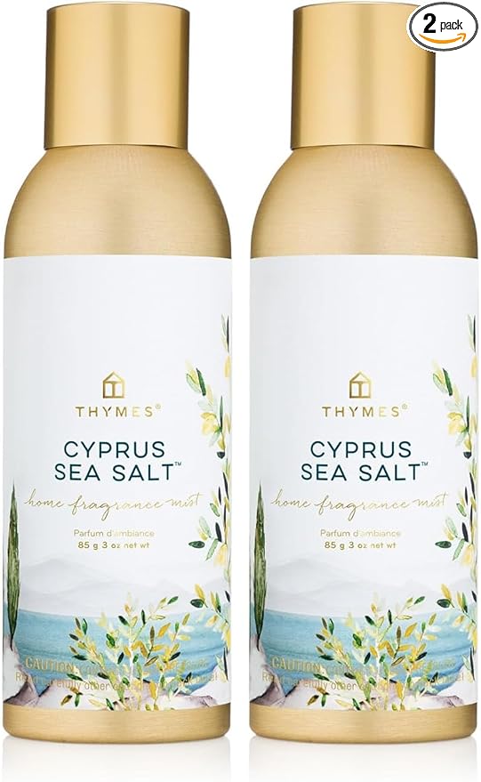 Thymes Cyprus Sea Salt Home Fragrance Mist (3.0 oz) (Pack of 2)
